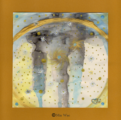 水彩画 #129 Past, Present and Future (25x25)