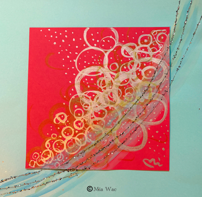 水彩画 #131 Circles - past, present & future (25x25)