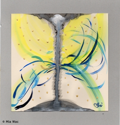 水彩画 #117 Wait with faith (25x25)