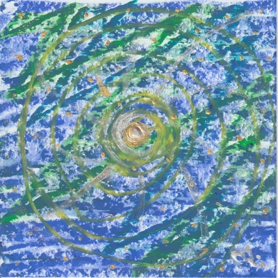 パステルクレヨン #6 Universe loves us (15x15)