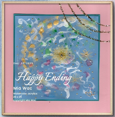 水彩 #149 Happy Ending (25&times;25)