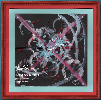 水彩 #212  Saddness (25&times;25)