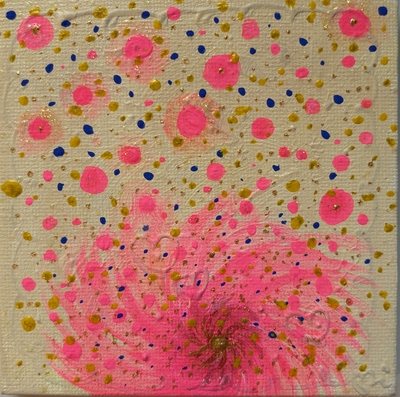 アクリル #229 Hanayagu Kokoro (10x10cm)