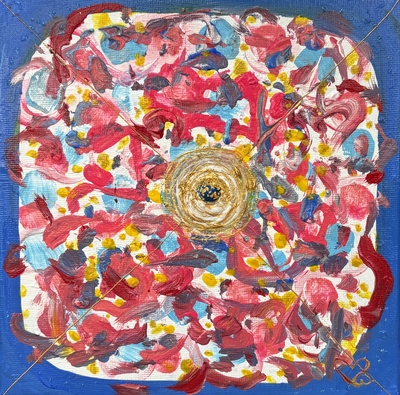 アクリル #230 Voice of the heart (18x18cm)