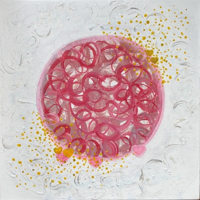 アクリル #231  The radiance of Joy (30x30cm)