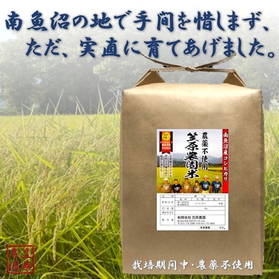 【栽培期間中：農薬・化学肥料不使用】農薬不使用 笠原農園米 こしひかり｜土を信じ、農薬に頼らない。南魚沼・笠原農園の自家製堆肥米。