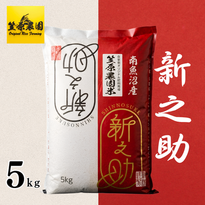 【令和８年産】笠原農園米 新之助 ５kg｜大粒でシャッキリした食感。冷めても美味しい新潟の新ブランド