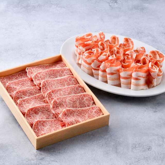 宮崎牛すき焼き・黒豚しゃぶしゃぶセット