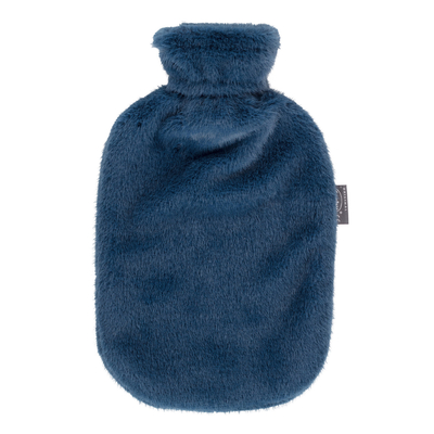 デラックスカバー湯たんぽ ディープブルー(替えカバー付)