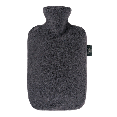 スタンダードカバー湯たんぽ フリース・カラフルシリーズ ダークグレー(替えカバー付)
