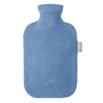 スタンダードカバー湯たんぽ フリース・カラフルシリーズ サックス(替えカバー付)