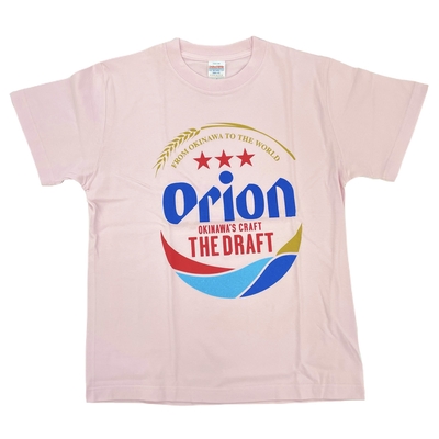 【オリオンビール】Tシャツ ドラフトロゴ/ピンク