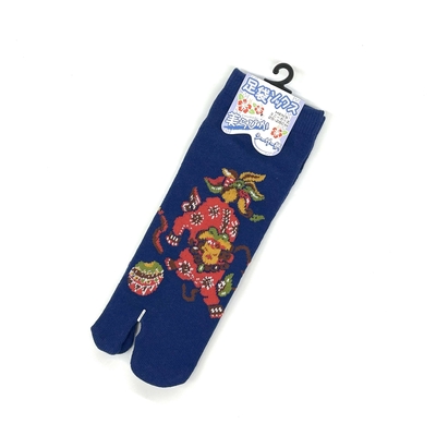 美らぴか足袋ソックス<シーサー柄>(25-28cm)