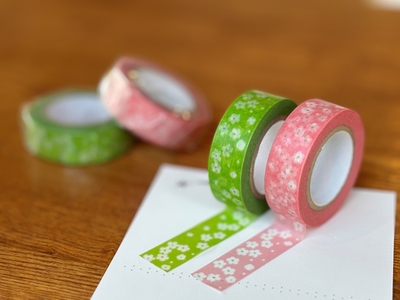 オリジナルマスキングテープ（もも・もえぎ）