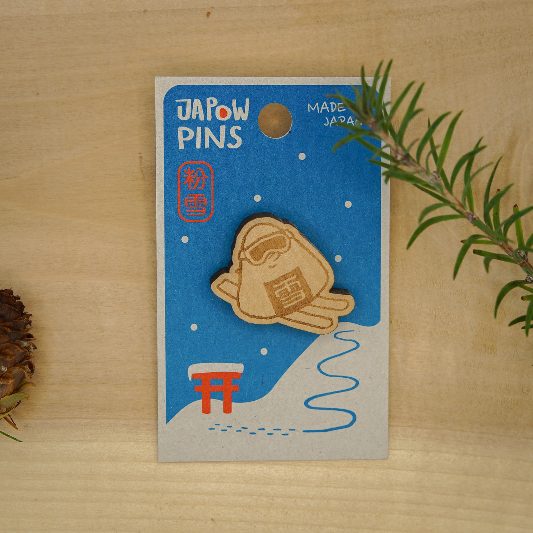 JAPOW PINS　おにぎりスキー