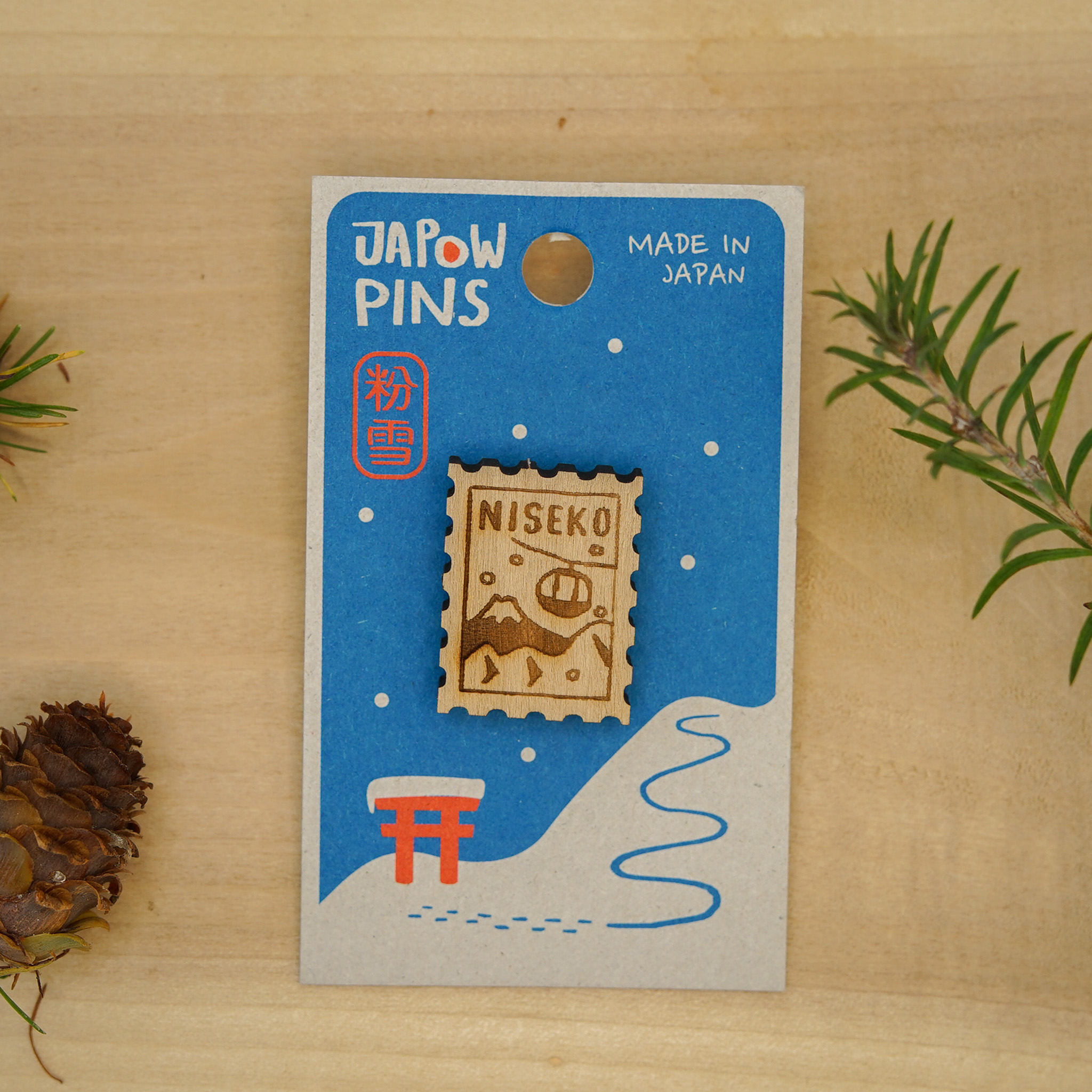 JAPOW PINS　ニセコ切手