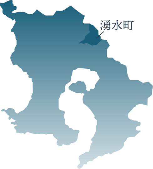 湧水町の位置イラスト