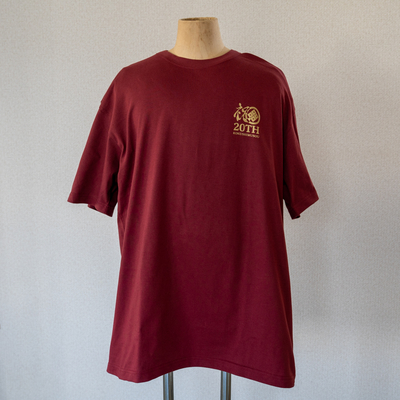 國士舞双 20周年記念Tシャツ-バーガンディ