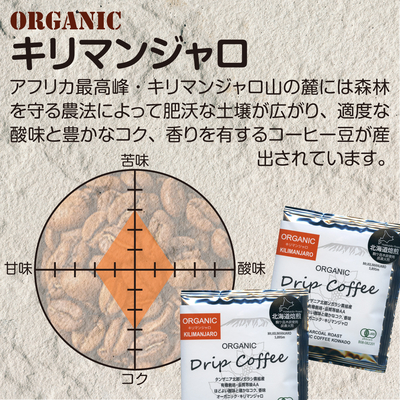 オーガニックコーヒー＜ドリップパック＞キリマンジャロ 10g&times;9P
