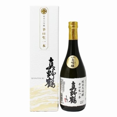 真野鶴／純米大吟醸「辛口生一本」720ml【常温同梱可】
