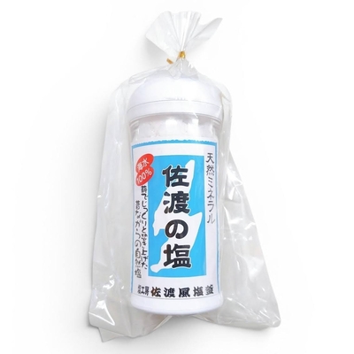 昔ながらの天然塩 海水100％　佐渡の塩ふりふりポット120ｇ【常温同梱可】
