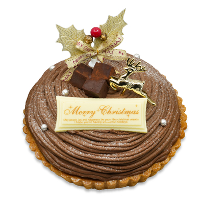 クリスマスのチョコレートタルト  15cm
