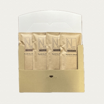 ノースライブブレンド100g&times;4　送料込(メール便ポスト投函)　※代引き、日時指定配送はご利用いただけません