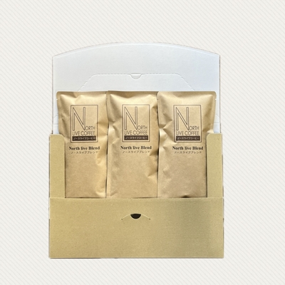 ノースライブブレンド100g&times;3　送料込(メール便ポスト投函)　※代引き、日時指定配送はご利用いただけません