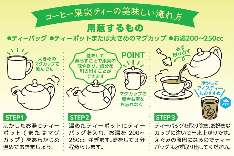 国産珈琲リーフ100%「果実ティー」ティーバッグ12個入 | Noah