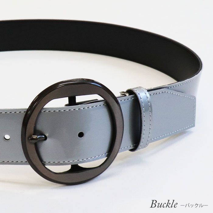 バックル 金具 ブラック 中一 丸 グレー 年代物 Nomura ベルト レザー レア ハンドメイド ｎｏｍｕｒａ