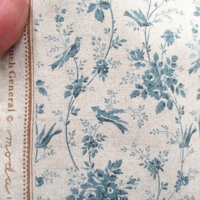 OISEAUX / PEARL-FRENCH BLUE (13996-12L)  MOCHI LINEN CANVAS
