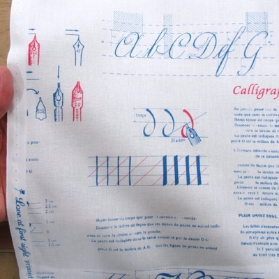 CALLIGRAPHY LETTER  ブルー色　(9683)