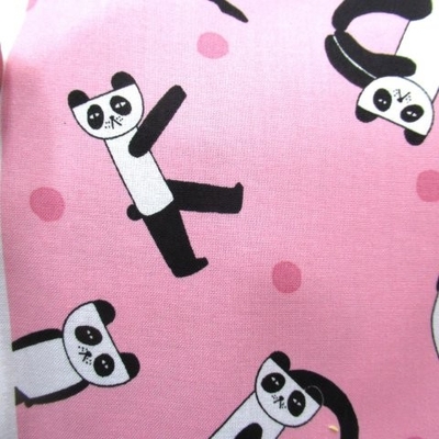 エモエモ　アルファベット・パンダ (シーチング・ピンク)