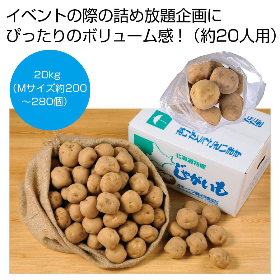 北海道産男爵じゃがいも詰め放題キット20kg（約20人用） | Koryo