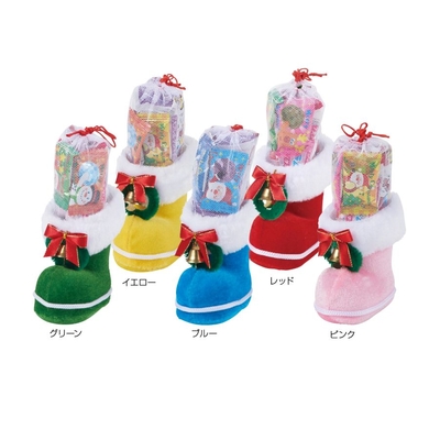 クリスマス　カラフルミニブーツ