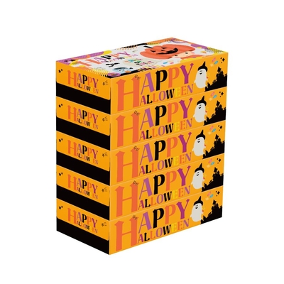 ハッピーハロウィンBOXティッシュ100W5個組