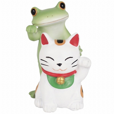 コポー　 福よこいこい招き猫カエル