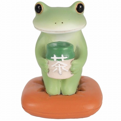 コポー ホッとお茶を飲むカエル