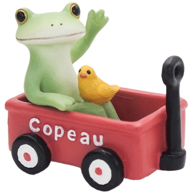 コポー 赤いカートのカエル