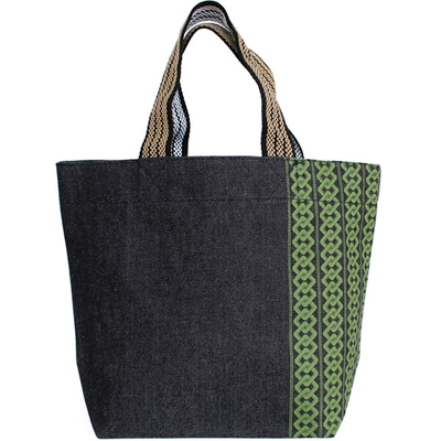 小紋柄デニムランチバッグ