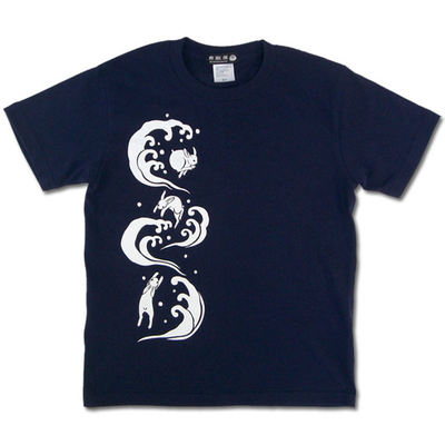 うさぎ波遊びＴシャツ