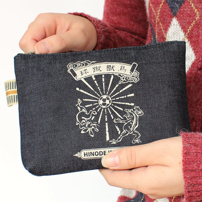 真田紐デニムポーチ