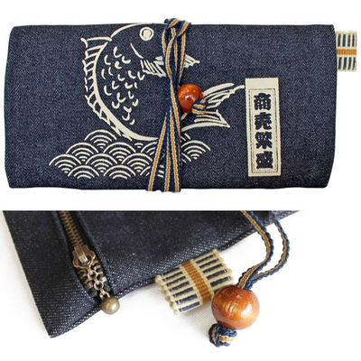デニム道中財布