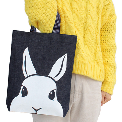 デカ顔インディゴマチ付バッグ