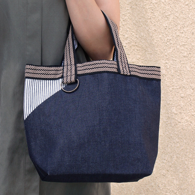 Dカン付きデニムランチバッグ