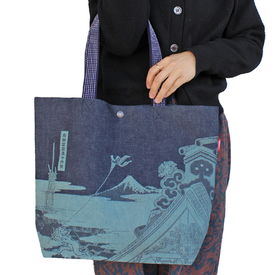 鳥獣富嶽三十六景 レーザー横長バッグ