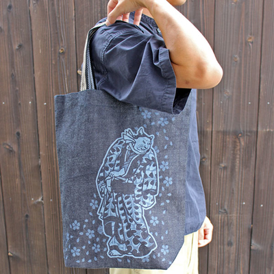 レーザーレトロデニムバッグ