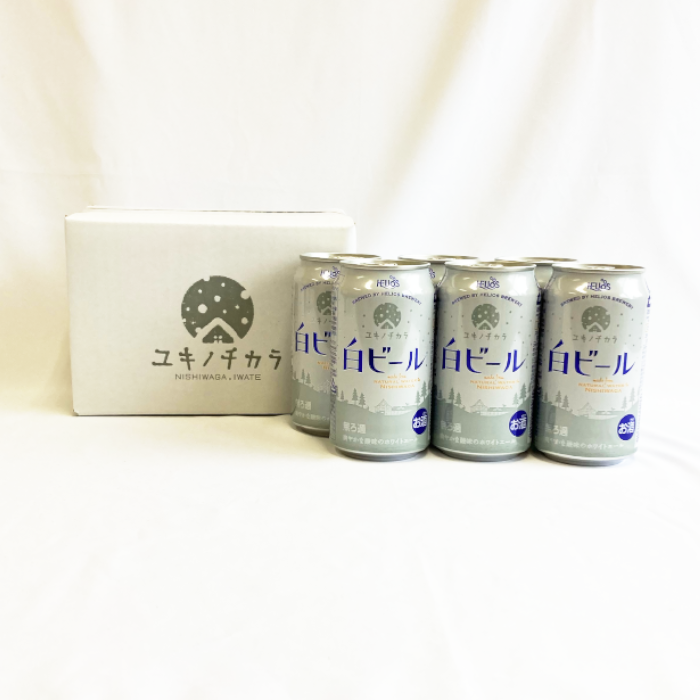 ヘリオス　ユキノチカラ　白ビール350ml ×24缶　2箱 ヘリオス ユキノチカラ 白ビール 350ml缶｜格安・安いお酒の通販