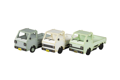 1/80ペーパーキット まちかどアクセサリーシリーズ 軽トラック（白・シルバー・淡草）【12月発売予定】
