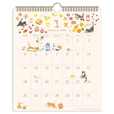 いわぶちさちこカレンダー　2026年